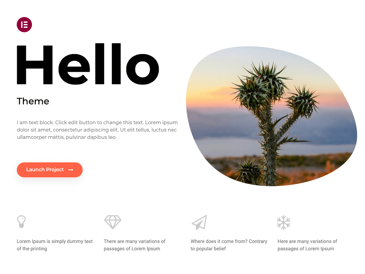 hello-elementor screenshot