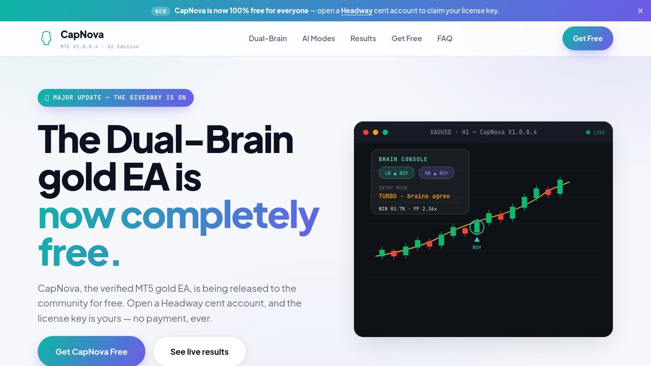 Screenshot of capnovapro.com