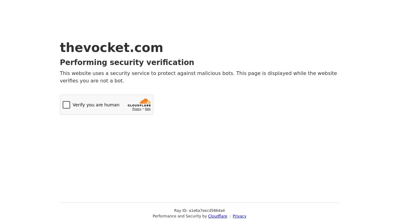 Screenshot of thevocket.com