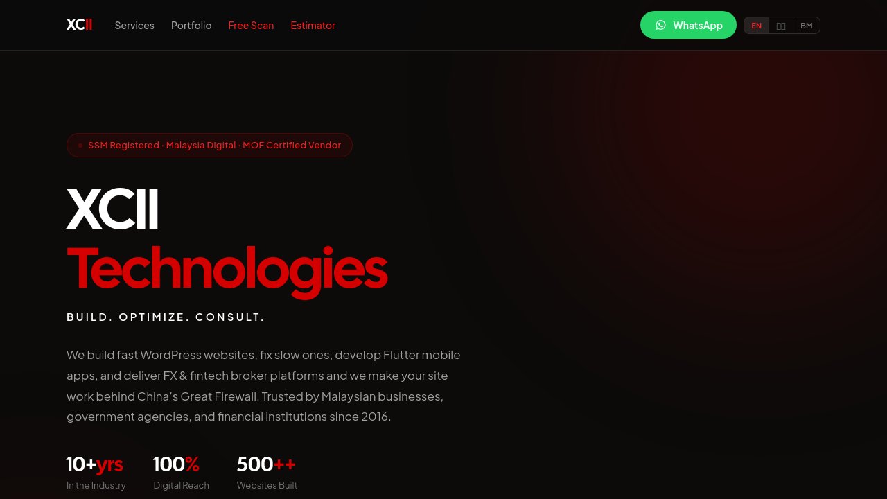 Screenshot of xcii.tech